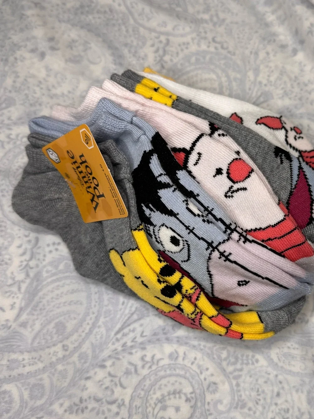 Winnie The Pooh 6 Pack Ankle Socks size 4-10